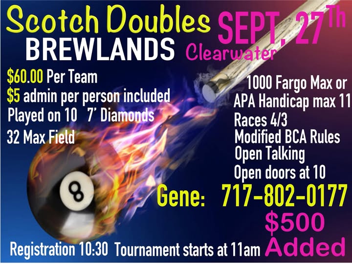 Tournament flyer / rules image